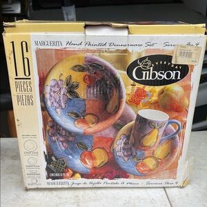 Gibson Colorful Fruit Design Dinnerware Set